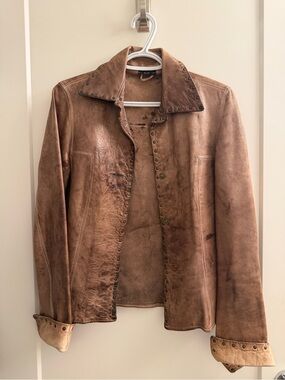 Unique vintage distressed leather jacket. Retails over $1100